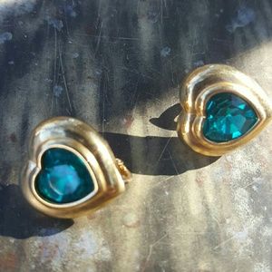 Vintage Clip On Earrings Costume Jewelry Antique